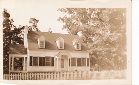 Unidentified home, white two-story